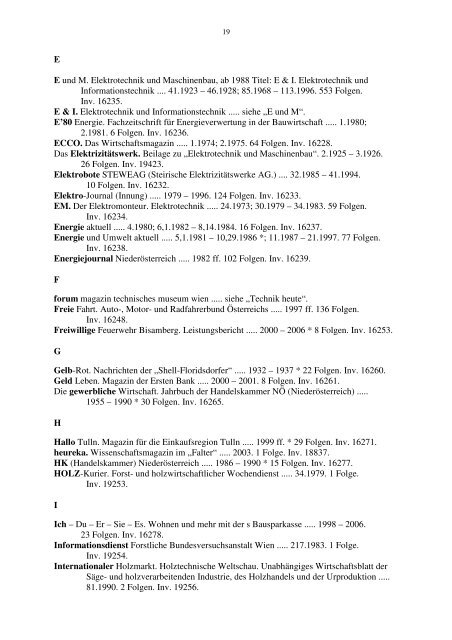 Verzeichnis von Zeitschriften und Zeitungen in der Bibliothek des ...