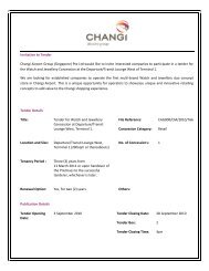 Invitation to Tender Changi Airport Group (Singapore) Pte Ltd would ...