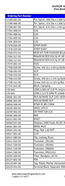 online price book - Alstom