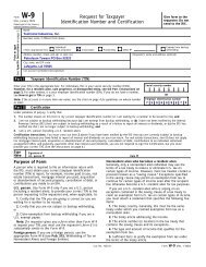 Technical Industries, Inc. W-9 Form