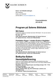 Program pÃ¥ Salems Bibliotek BotkyrkaSalem ... - Salems kommun