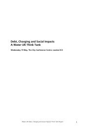 Debt, Charging and Social Impacts A Water UK Think Tank