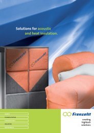 Solutions for acoustic and heat insulation. - Frenzelit Werke GmbH