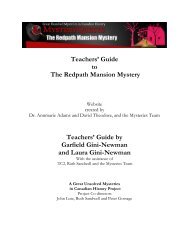 Teachers' Guide to The Redpath Mansion Mystery - Great Unsolved ...