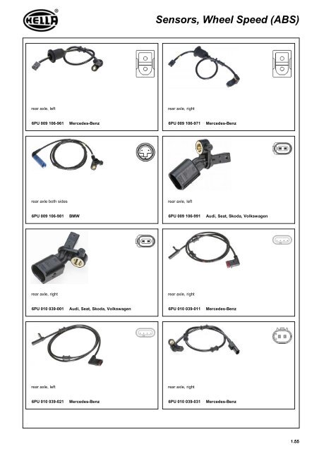 Electronics 2009/10 Wheel speed sensors - Hella