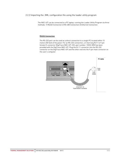 DigiTrace NGC-UIT Loader Utility - Pentair Thermal Management