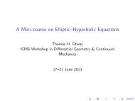 A Mini-course on EllipticâHyperbolic Equations - ICMS