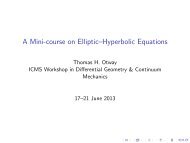 A Mini-course on EllipticâHyperbolic Equations - ICMS