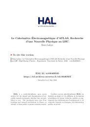 Le CalorimÃ¨tre ÃlectromagnÃ©tique d'ATLAS, Recherche d'une ...