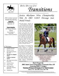 Transitions - Dallas Dressage Club