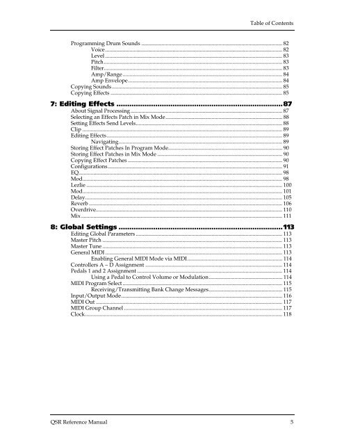 QSR Reference Manual - Alesis