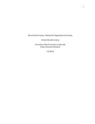 Reconciliation House: A Nonprofit Organization Case Study Richard ...