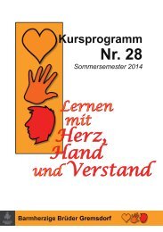 Kursprogramm (PDF) - Barmherzige Brüder Gremsdorf