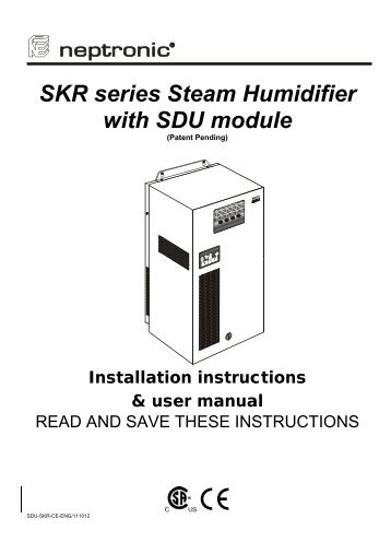 SKR series Steam Humidifier with SDU module - Neptronic