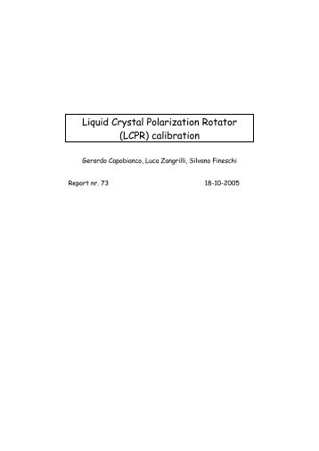 Liquid Crystal Polarization Rotator (LCPR) calibration
