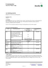 Produktdatablad NoroTecâ¢ Bor Comp AnvÃ¤ndningsomrÃ¥de