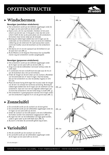 Windschermen en luifels - De Waard Tenten