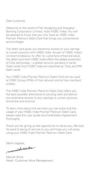 Debit Card Services Guide - HSBC