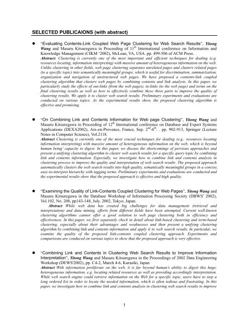 Selected Publications