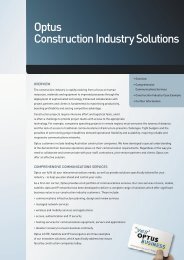 Optus Construction Industry Solutions - Construction Innovation