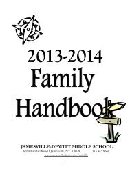 2013-2014 Family Handbook - Jamesville-DeWitt Central School ...