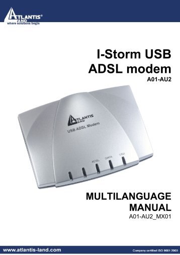 I-Storm USB ADSL modem - Atlantis Land