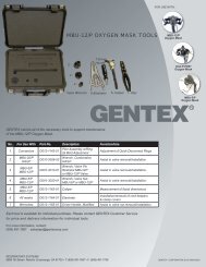 MBU-12/P OXYGEN MASK TOOLS - Gentex Corporation
