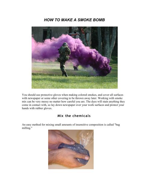 HOW TO MAKE A SMOKE BOMB - Modern Prepper