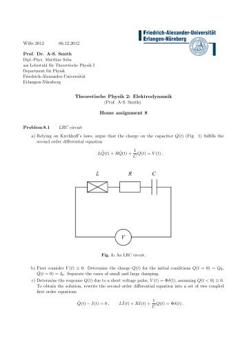 Theoretische Physik 2: Elektrodynamik Home assignment 8