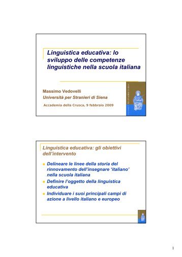 Linguistica educativa: lo sviluppo delle competenze linguistiche ...