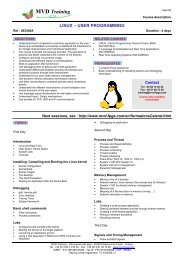 Training LINUX USER PROGRAMMING