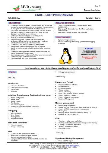 Training LINUX USER PROGRAMMING