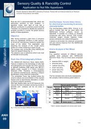 Aroma quality & rancidity detection in nut mix appetizers - Alpha MOS