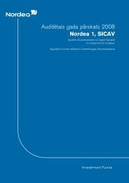 AuditeÂ¯tais gada paÂ¯rskats 2008 Nordea 1, SICAV - Nordea Bank ...