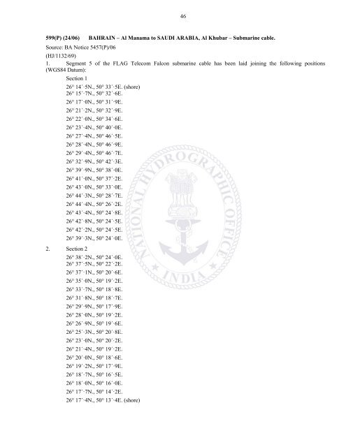 annual edition - 2011 - Indian Naval Hydrographic Department