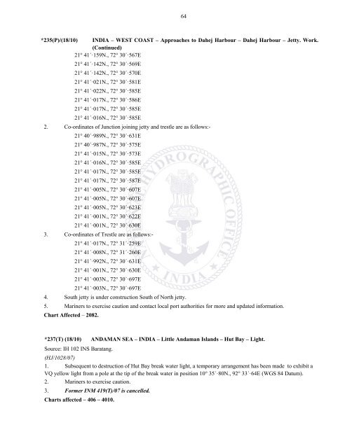 annual edition - 2011 - Indian Naval Hydrographic Department