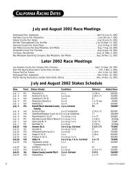 Racing and Sale Dates - California Thoroughbred Breeders ...