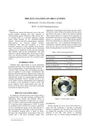 Dry-Ice Cleaning on SRF-Cavities A. Brinkmann, J. Iversen, D ... - Desy