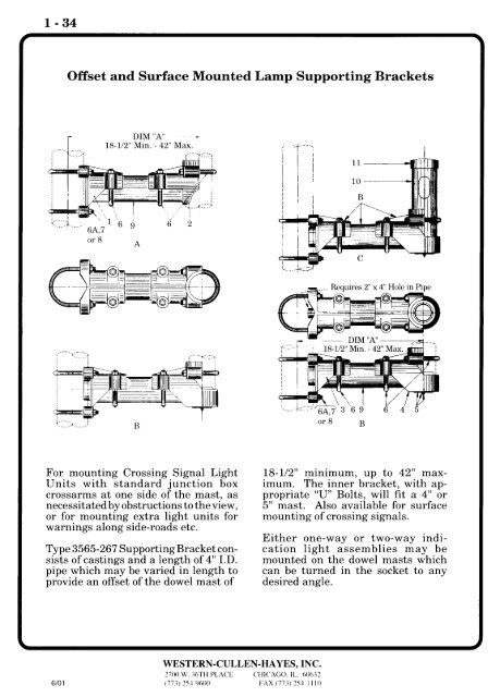 Lamp Support Brackets - Western-Cullen-Hayes Inc.