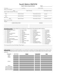 OB-GYN Self History Form
