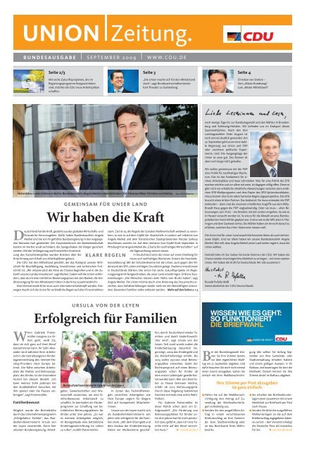 Wahlzeitung der CDU Deutschlands - Christian von Stetten