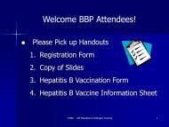 Bloodborne Pathogens PowerPoint - Environmental Health and Safety