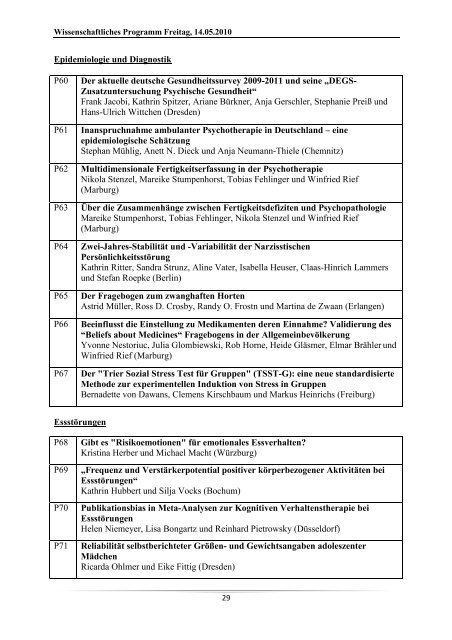 28. Symposium der Fachgruppe Klinische Psychologie und ...