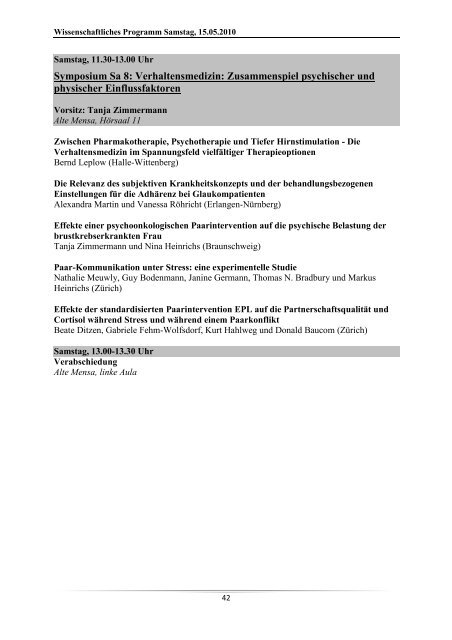 28. Symposium der Fachgruppe Klinische Psychologie und ...