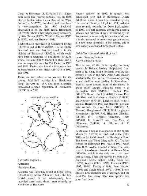 Shropshire - Botanical Society of the British Isles