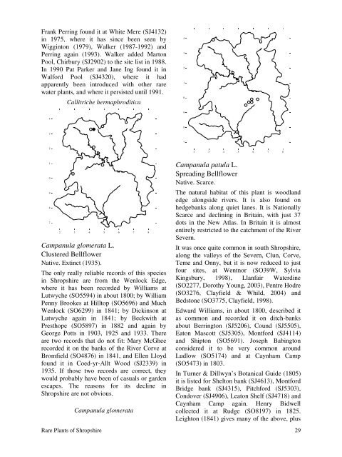 Shropshire - Botanical Society of the British Isles