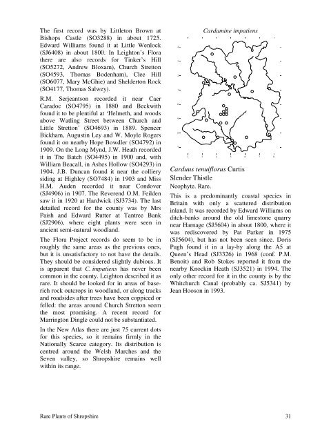 Shropshire - Botanical Society of the British Isles