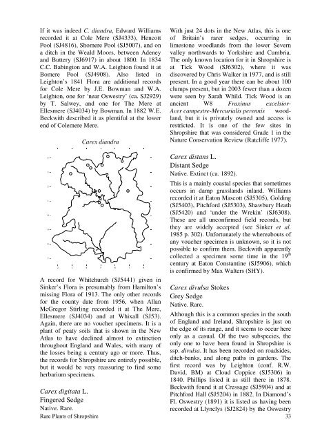 Shropshire - Botanical Society of the British Isles