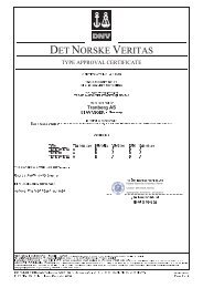 Certificate - DNV Type Approval No. A-11515 - Tranberg