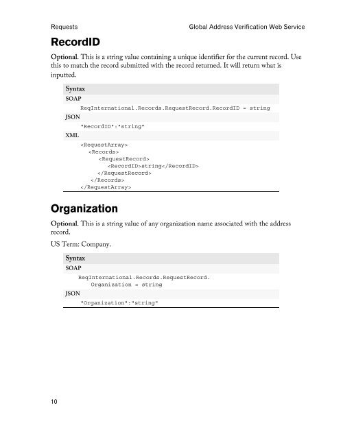 Reference guide - Melissa Data